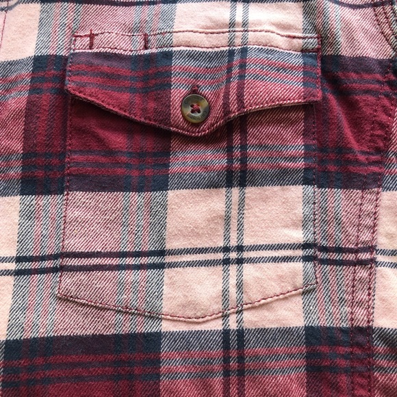 Plaid Button-Up Shirt - Red and Pink - Picture 15 of 16